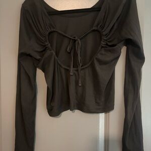 Lululemon Long Sleeve Open Back Crop Top